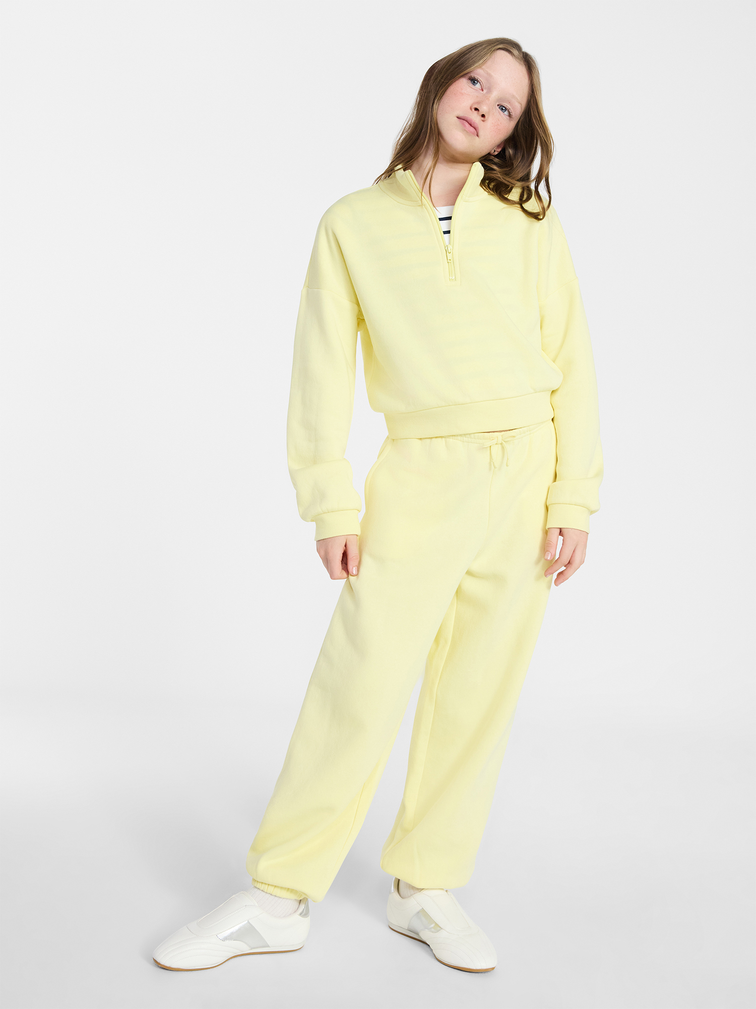 Weekend Academy Girls Fleece Quarter Zip Sweater, Sizes 4-18