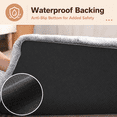 thumbnail image 6 of Juyafio Large Plush Dog Pet Bed,Washable Dog mat with Non-Slip Bottom for Large and Medium Dogs, 38"x26" Gray Anti Anxiety Dog Bed, 6 of 9