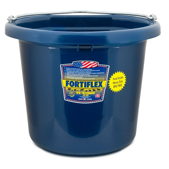 Fortex Industries Flat Back Bucket Blue 20 Quart - FB120SAPHR