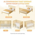 thumbnail image 6 of SESSLIFE 5-In-1 Convertible Crib, Natural Baby Bed, Converts from Baby Crib to Toddler Bed, Fits Standard Full-Size Crib Mattress(Not Included), 6 of 9