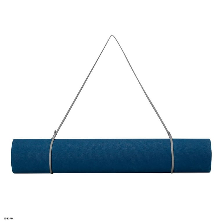 Evolve by Gaiam Rubber Yoga Mat, Blue, 4mm Thick 