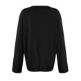 thumbnail image 5 of Basic T Shirts for Women Women's Fashion Solid Color Round Neck Long Sleeve T-shirt Casual Autumn Tops, 5 of 7