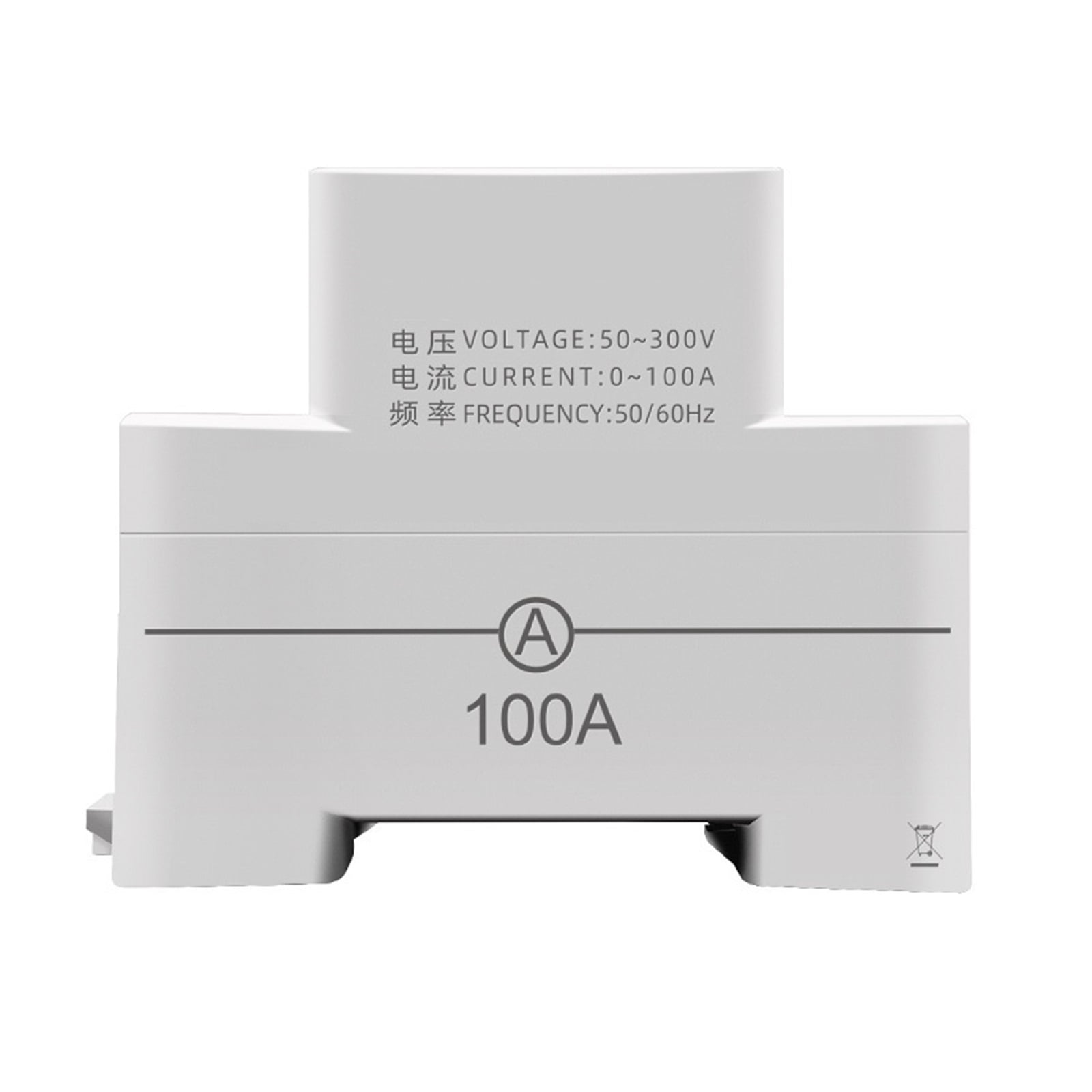 100A AC Din Rail Meter Digital Backlight Power Energy Voltmeter With LCD Display Watt Kwh Power Consumption Meter ,Overload Protection