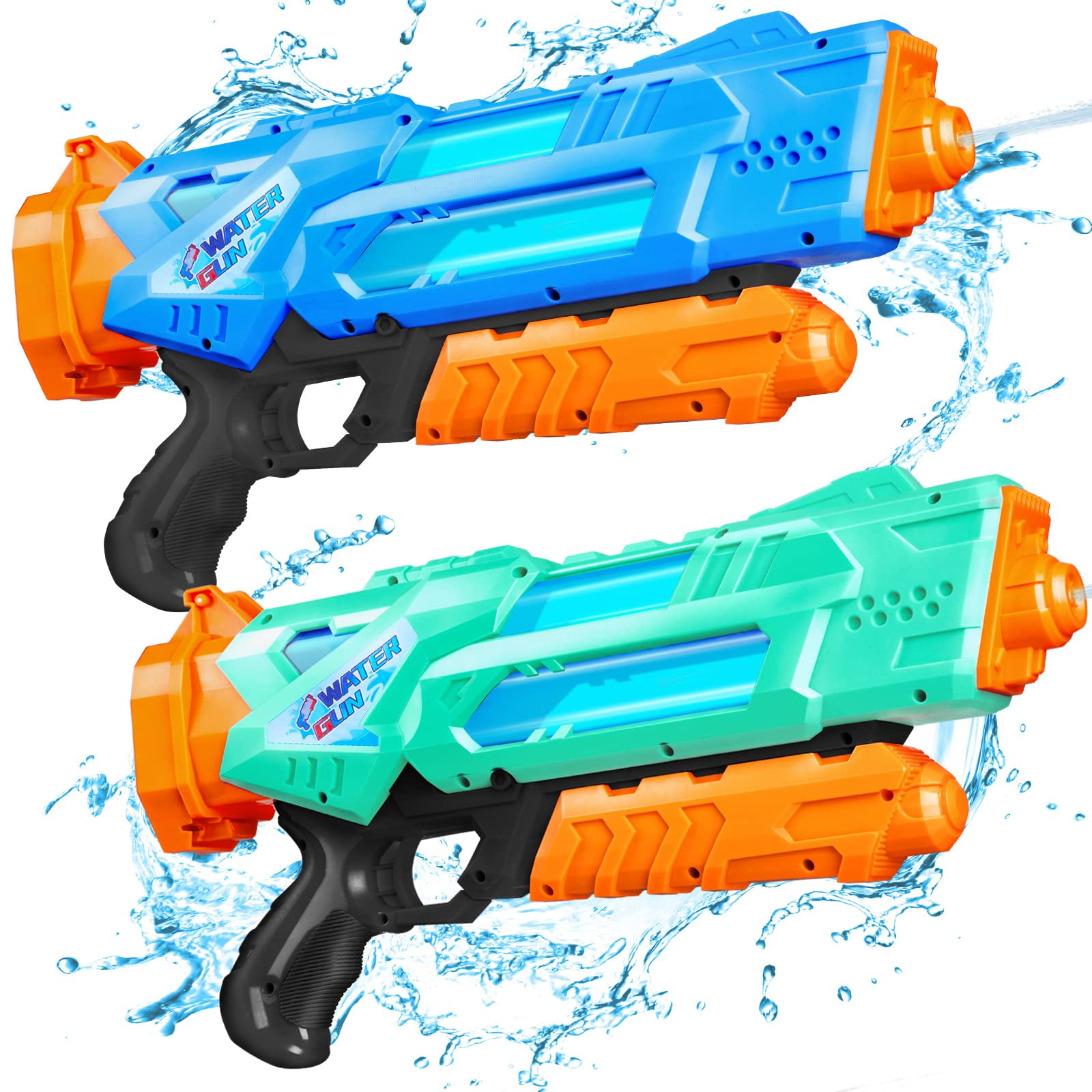 Quanquer 2Pack Water Guns super soakers 1200cc Capacity Summer