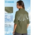 thumbnail image 4 of liyiyiyia Long Sleeve Fishing Shirts Women UPF Uv Sun Protection Shirts for Casual Work Safari Travel Cool Quick Dry Blouse, 4 of 7