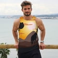 thumbnail image 6 of Cauagu Giraffes Of The African Savannah Print Men's Sleeveless Muscle Shirts,Tank Tops Quick Dry Workout Tank Top Gym Muscle Tee Fitness Bodybuilding T Shirt for Men-Medium, 6 of 7