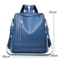 thumbnail image 4 of High Quality Solid Color Leather Backpack for Women Luxury Large Capacity Travel Backpacks Women BackPack Anti-theft School Bags, 4 of 5