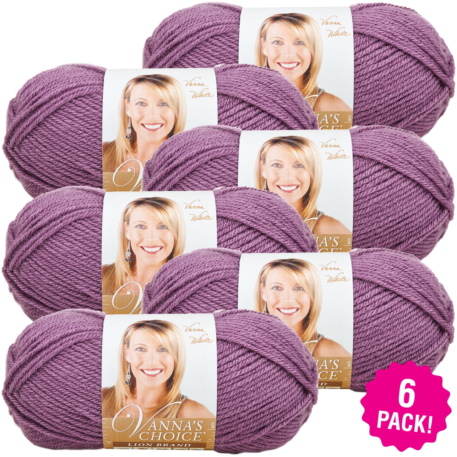 Lion Brand Vanna's Choice Yarn 6/PkDusty Purple