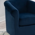 thumbnail image 3 of Powell Grandee Velvet Club Chair with Swivel, Navy, 3 of 11