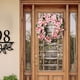 thumbnail image 4 of Corona de flores simuladas para dintel de puerta, decoración de rosas, flores falsas para bodas y festividades., 4 of 7