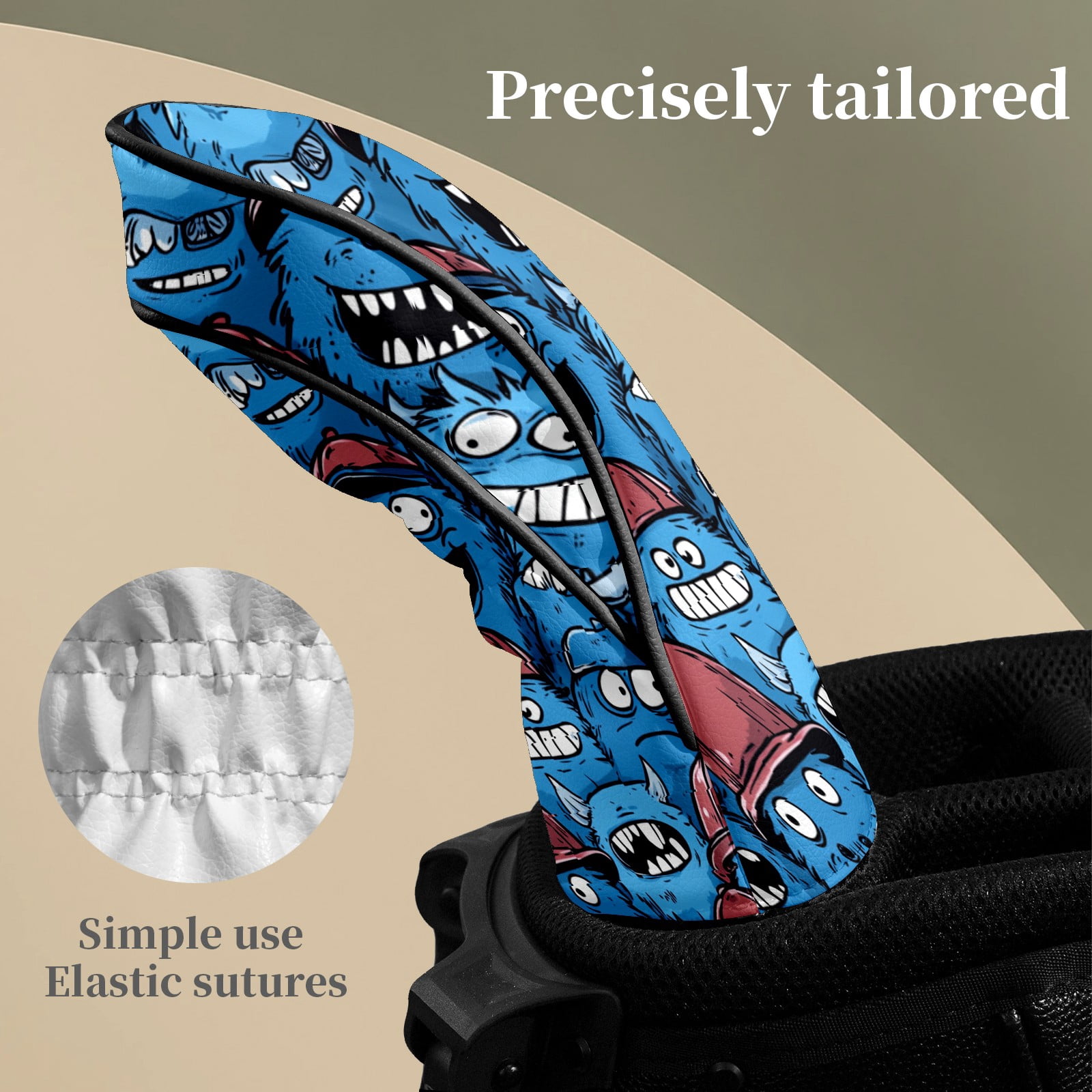 Golf Club Head Covers Furry Monster Premium Plush Velvet Lining, Waterproof Golf Headcovers Driver & Fairway Woods for Scratch Protection Novelty Gift for Men & Women