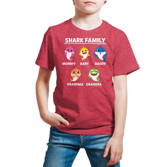 Baby Shark - Types Of Sharks Short Sleeve Graphic T-Shirt