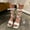 White, variant on AXXD Women White Sandals 7 Summer Strappy Sandals New Square Head Thick Heels Shoes Open Toe Lace Up Sandals