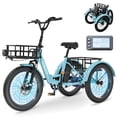 thumbnail image 1 of MOONCOOL TK1 Folding Electric Tricycle, 750W Motor 48V Foldable Ebike Electric Trike for Adults, 20" Fat Tire 3 Wheel Electric Bicycle with Front & Rear Baskets, 1 of 8