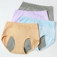 thumbnail image 4 of 6-Pack Womens Hipster Period Underwear Cotton Postpartum Menstrual Panties Leakproof Briefs M-2XL, 4 of 12