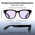 thumbnail image 4 of WEPMOUS AI Smart Glasses with 20MP EIS Camera, Polarized Photochromic UV400 Lenses, Open-Ear Audio, Voice Assistant & App Connectivity, Unisex Black, 4 of 12