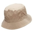 thumbnail image 4 of Clover Circle Embroidered Pigment Dyed Bucket Hat - Khaki OSFM, 4 of 5