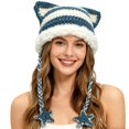 thumbnail image 2 of Beanies Cat Beanie Y2k Beanie Goth Knit Hat Grunge Crochet Hats for Women y2k Accessories,One Size, 2 of 5