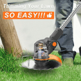 thumbnail image 5 of Home Small Portable Electric Lawn Mower, 7500Mah, 21V With 2 Lithium Batteries 3 Kinds Of Blades Cordless Electric Brush Lawn Edger Grass String, Weed Wacker, Cordless Handheld Lawn Mower, 5 of 9