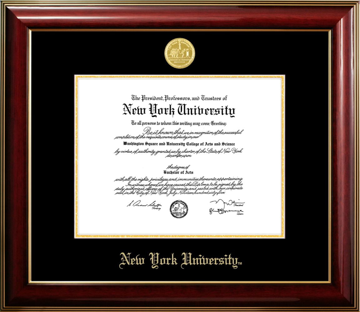 New York University Classic Diploma Frame