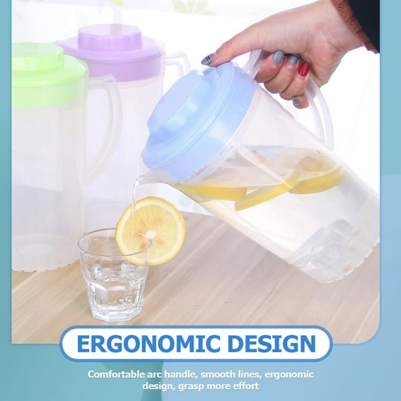 MLINS  3 Pcs Large Capacity Cold Water Jug Juice Pitcher with Lid Lightweight Child