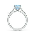 thumbnail image 2 of Angara Natural 1.6 Ct. Aquamarine Solitaire Ring in Sterling Silver for Women (Ring Size: 4), 2 of 9