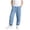 A12 Light Blue, variant on Kids Denim Joggers Girls Toddler Tween Elastic Waist Cargo Pants with Side Pockets Cuffed Hem Pull-on Casual Jeans Bottoms for School Outdoor Playwear Everyday Use