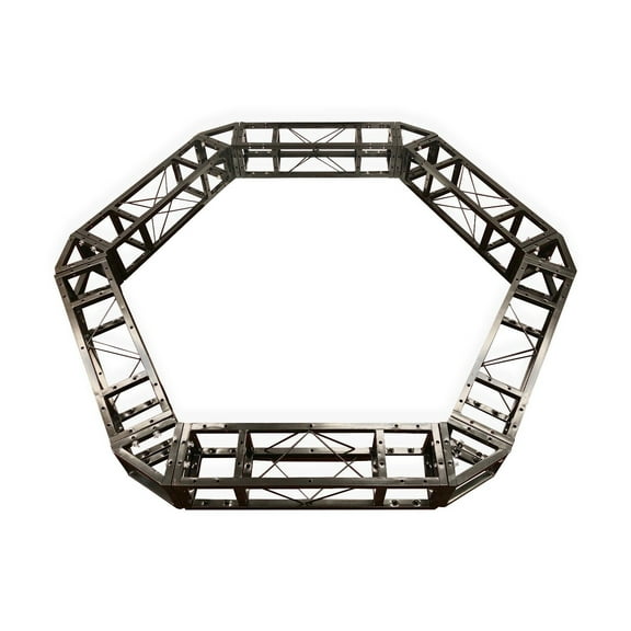 Metal 6.2ft Diameter Hexagonal Truss Circle, Six-Sided Lighting Square Truss