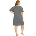 thumbnail image 5 of Womens Short Sleeve Sleepshirt Comfortable Soft Nightdress Ruffle Comfy Nightgown - Plus Size Nightgowns for Women Sleepwear Casual Nnightdress XL-4XL, 5 of 6