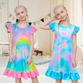 thumbnail image 3 of Nidoul 2pcs Girls Nightgowns Unicorn Pajamas Princess Toddler Nightgown Sleepwear Nightie for Kids Little Girls, 3 of 6