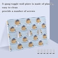 thumbnail image 3 of Yayeee Toggle Light Switch Wall Plate 2-Gang 4.56"x4.48" Decorative Outlet Cover, Blueberry Pancake Pattern, 3 of 7