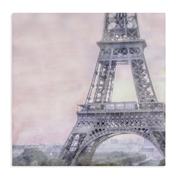 Stupell Industries Traditional Eiffel Tower at Sunrise Canvas Art, 24 x 24, by LSR Design Studio