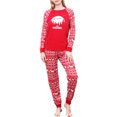 thumbnail image 3 of Aunavey Christmas Family Matching Sleepwear Red Santa Reindeer Holiday Pajama PJ Sets, 3 of 7