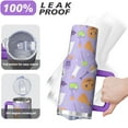 thumbnail image 4 of 40 Oz Halloween Tumbler with Handle and Straw, Skeleton Witch Ghost Cat Insulated Tumbler, Halloween Birthday Gifts for Women Adults Teenagers, 4 of 5