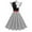 008 White, variant on Womens Notch Lapel Vintage V-Neck Cocktail Swing Dress 50s 60s Button up 1950s Rockabilly Prom Midi Evening Dress with Belt