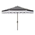 thumbnail image 3 of Safavieh Maui 9' Market Crank Striped Tilt Patio Umbrella, Black/White, 3 of 6