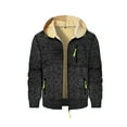 thumbnail image 5 of Xzbqbs Men's Track Jacket Full Zip Fleece Lined Sherpa Winter Hooded Coat Slim Drawstring Lightweight Workout Running Sweat Jackets, 5 of 5