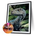 thumbnail image 2 of Taladro de pintura de diamante 5D Kits de bricolaje Cuadro de mosaico de dinosaurio redondo completo (w300) FLhrweasw Nuevo, 2 of 9