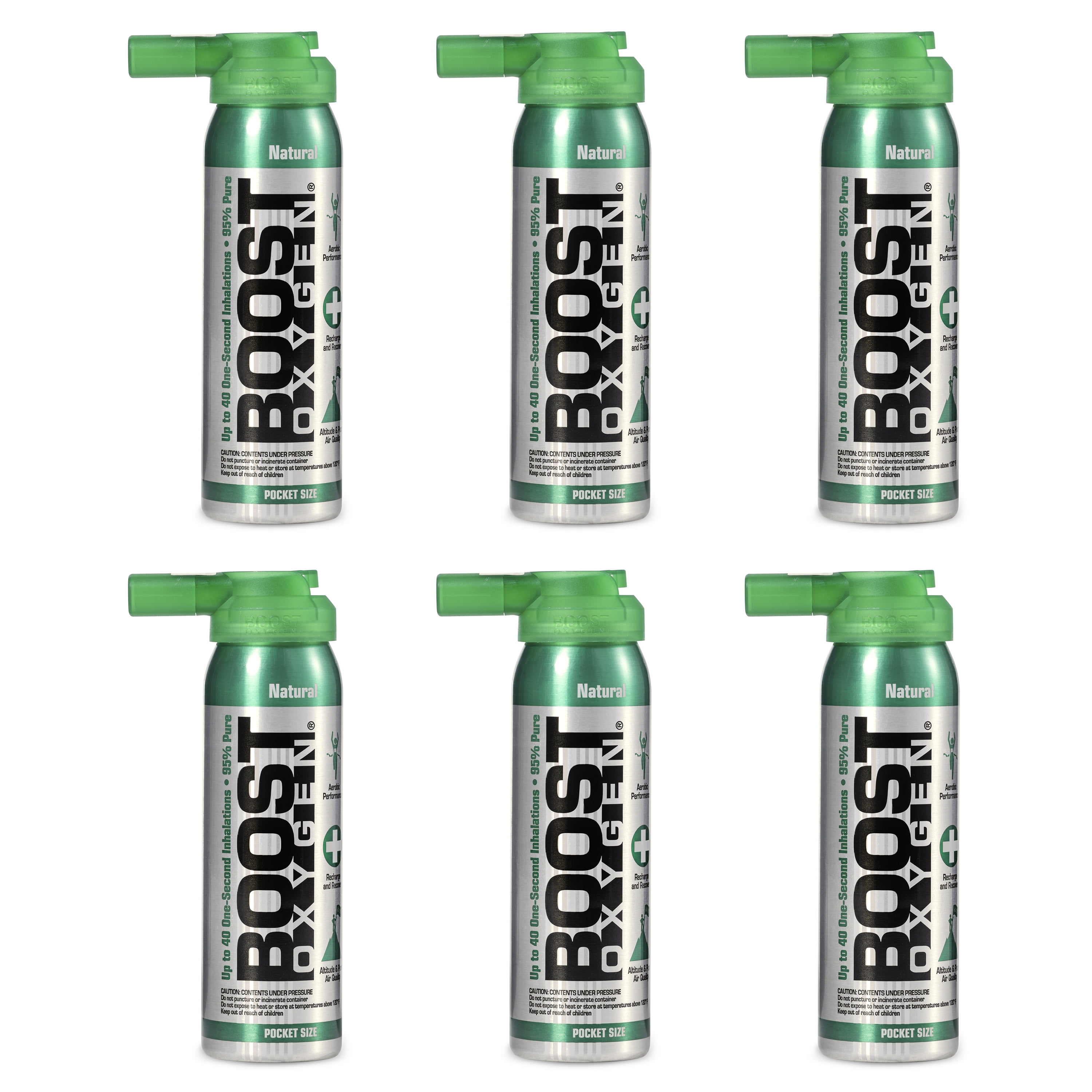 Boost Oxygen Canned 2Liter Natural Inhaler Canister Bottle, Flavorless