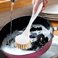 thumbnail image 4 of Dish Washing Brush, Kitchen Cleaner for Cleaning Pot, Sink and Stove, Dish Scrubber Long Handle for Dish Bottle Cup Skillet Wok Pot Pan Cast Iron (White), 4 of 6