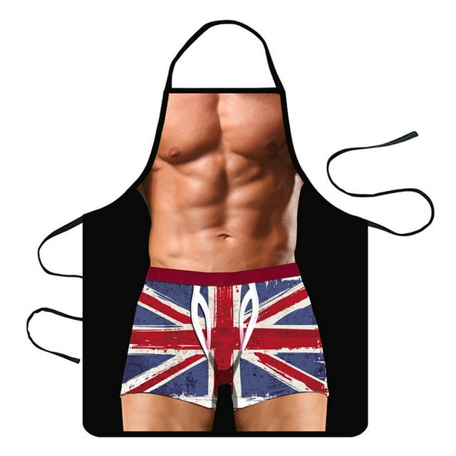 Sylvamorning Creative Apron Cartoon Character Print Sexy Cooking Accessory