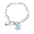 thumbnail image 1 of Cumpleaños de Sagitario. Pulsera de cadena de corazón joyería encanto moda, 1 of 3