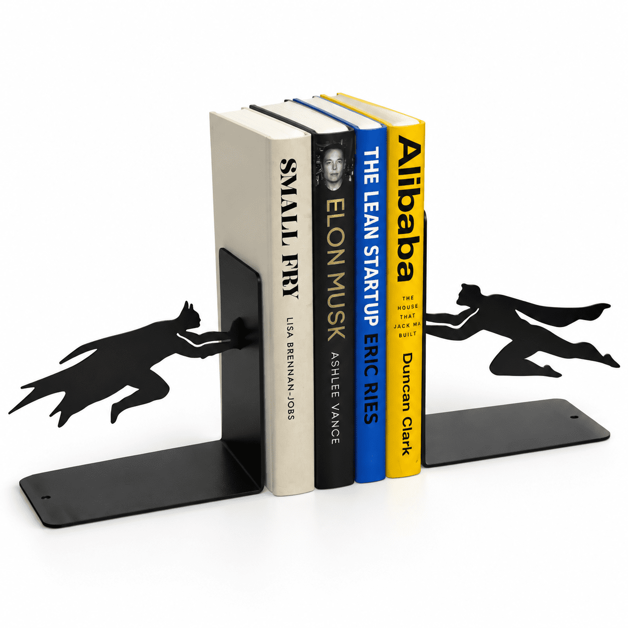Decorative Metal Bookends for Heavy Books Home Office Shelf Decor