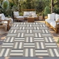 thumbnail image 2 of Vintage Lines Texture Outdoor Rug for Patio/Deck/Porch, Non-Slip Large Area Rug 3 x 5 Ft, Minimalist Geometric Stripes Art Gray Indoor Outdoor Rugs Washable Area Rugs, Camping Rug Carpet Runner, 2 of 8