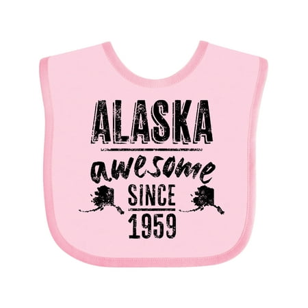

Inktastic Alaska Awesome Since 1959 Gift Baby Boy or Baby Girl Bib