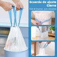 thumbnail image 3 of 120 Piezas Bolsas De Basura Con Cordón Engrosadas, Forro De Basura Resistente a Fugas, 45 x 50cm, 15 Litros, Blancas Impermeables Adecuadas Para Cocina, Dormitorio, Baño y Oficina, 3 of 6