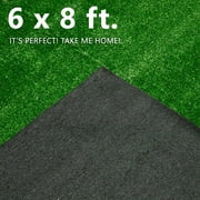 AllGreen Precut 6 ft. x 8 ft. Indoor/Outdoor Artificial Turf, Durable Polypropylene Blades