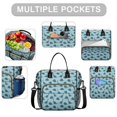 thumbnail image 2 of Dinosaur and Silhouette Blue Pattern Insulated Leakproof Lunch Box for Women, Large Lunch Bag for Tween Teen Adult, Loncheras Para Mujer for Work Beach Travel Picnic Camping, 2 of 6