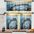 thumbnail image 3 of LALILO Kitchen Curtains and Valances Set of 3 36" Long Ocean Window Treatment Tiers for Window Decor, 3 of 5