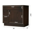 thumbnail image 3 of Vanity Art VA4036-2LB 36 in. Vanity Cabinet with Knockdown, Brown, 3 of 6